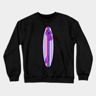 Bisexual Flag Surfboard - Purple Crewneck Sweatshirt